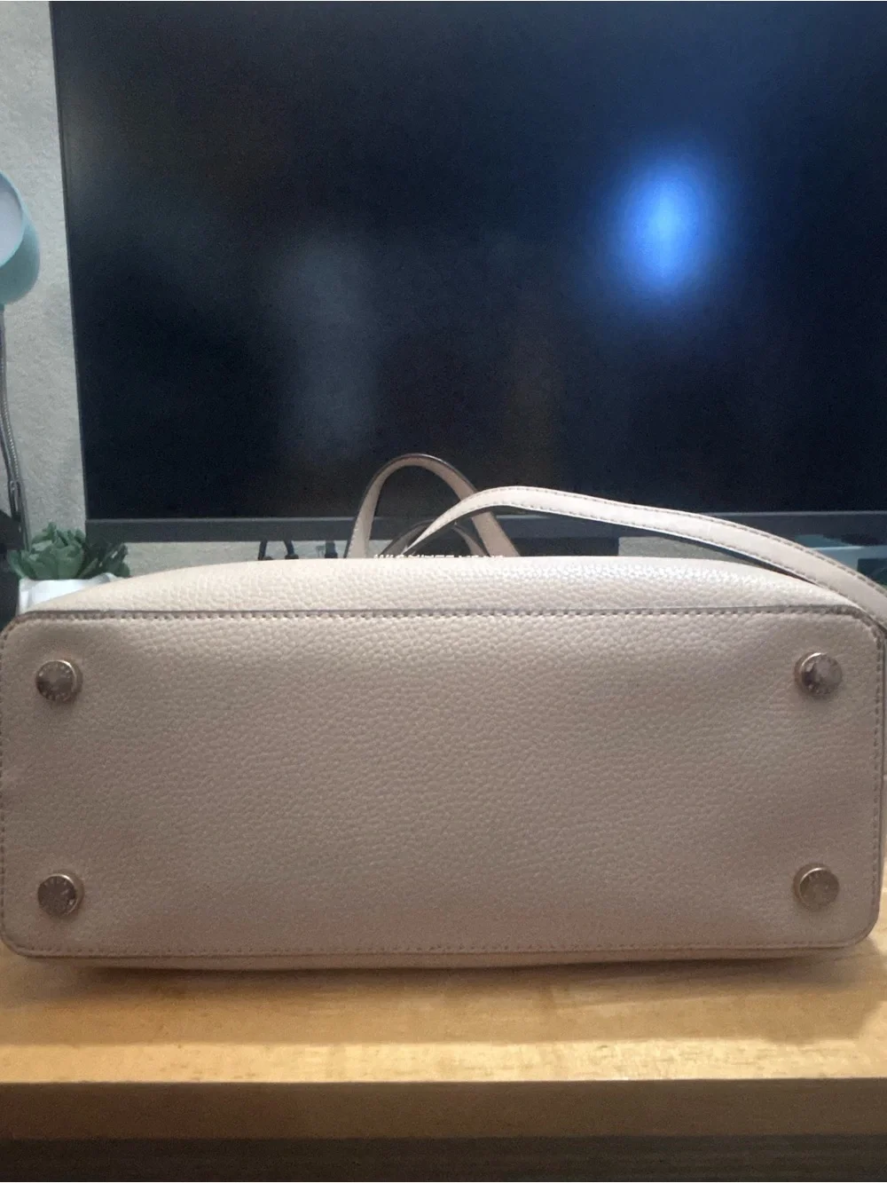 Michael Kors Neutral Beige Tote with Belt Accent